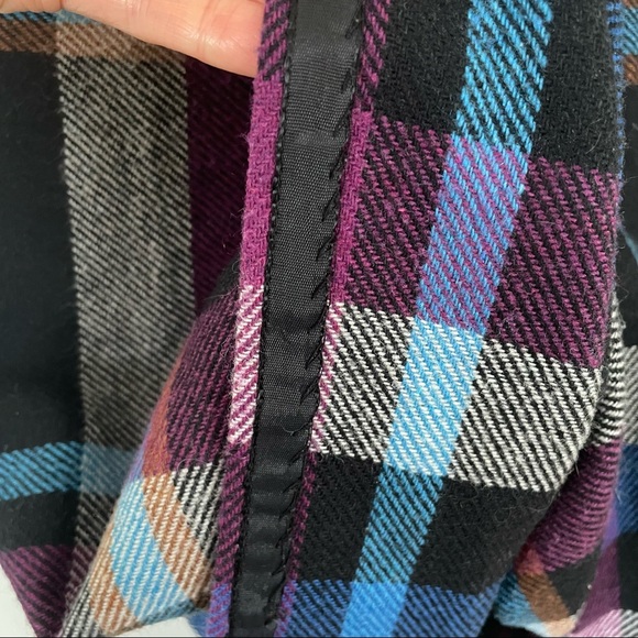 Vintage Clyde Wool-blend Plaid Pleated Midi Skirt - Picture 11 of 13